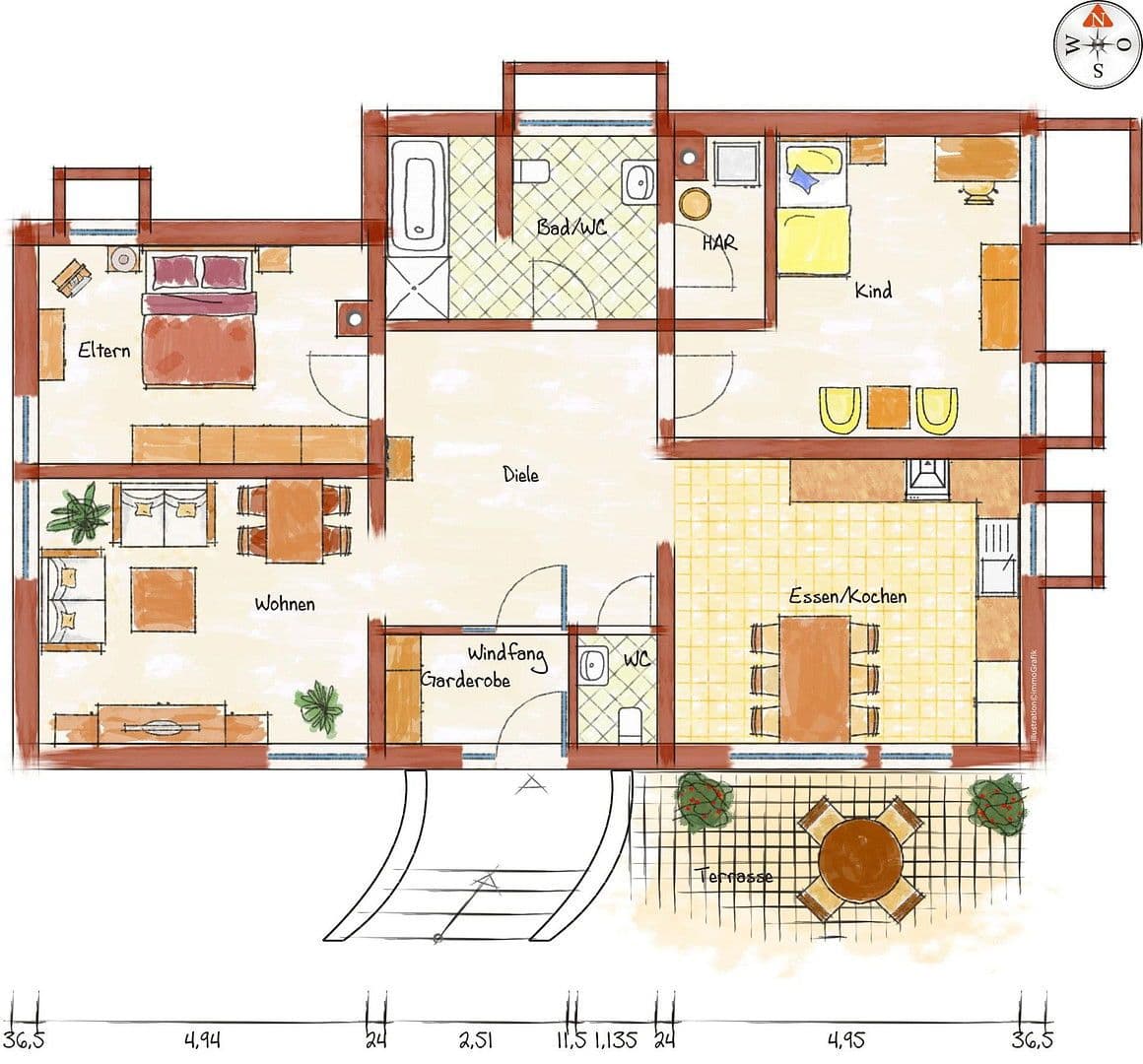 Prodej bytu 3+1 105 m², Finkenstraße 48, Ramstein-Miesenbach, Porýní-Falc Prodej bytu 3+1 105 m², Finkenstraße 48, Ramstein-Miesenbach, Porýní-Falc