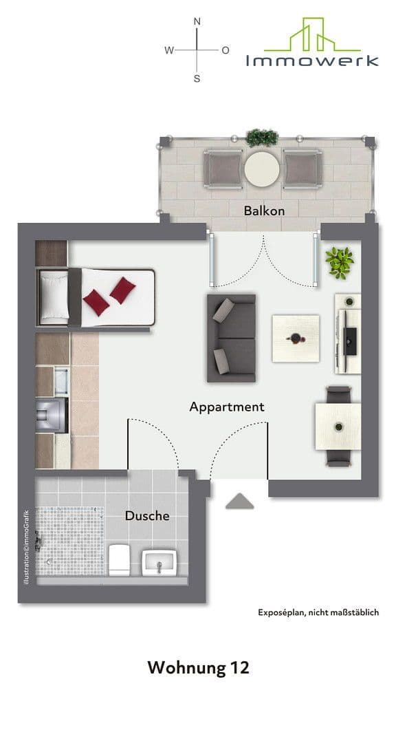 Prodej bytu 1+1 30 m², Geigenbauerstraße 24 - 26, Füssen, Bavorsko Prodej bytu 1+1 30 m², Geigenbauerstraße 24 - 26, Füssen, Bavorsko