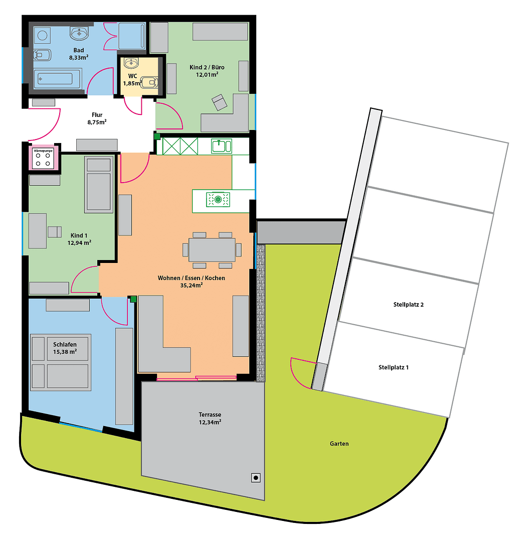 Prodej bytu 4+1 102 m², Feucht, Bavorsko Prodej bytu 4+1 102 m², Feucht, Bavorsko