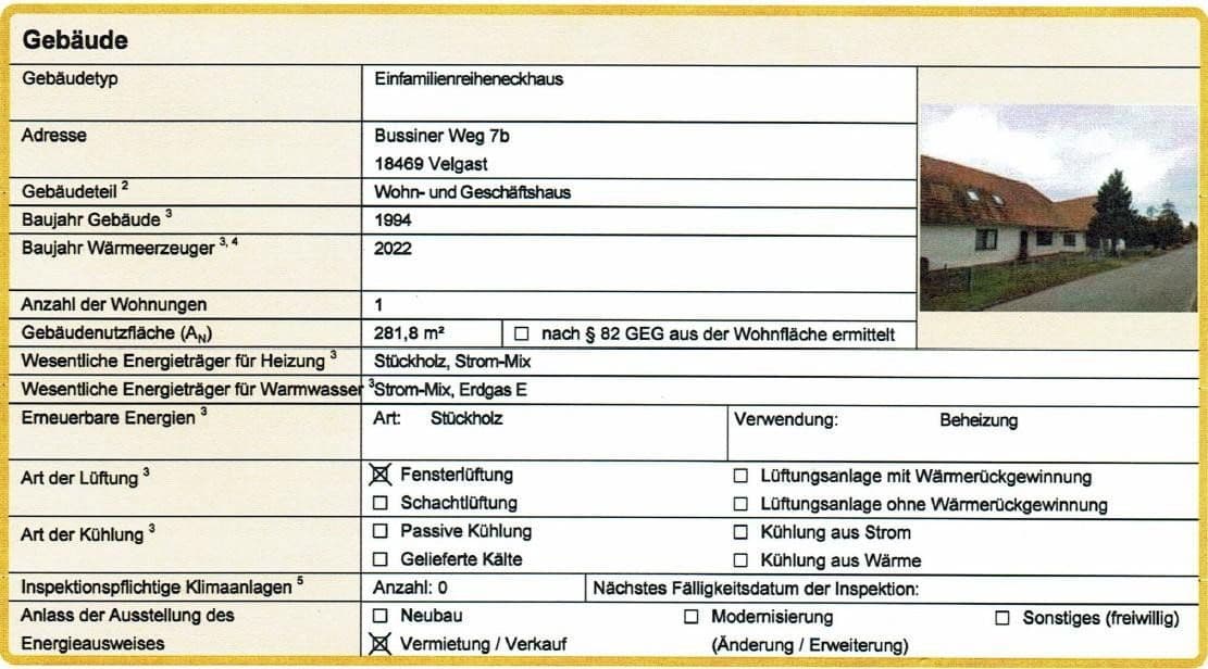 Prodej domu 155 m², pozemek 1.450 m², Bussiner Weg 7b, Velgast, Mecklenburg-Vorpommern Prodej domu 155 m², pozemek 1.450 m², Bussiner Weg 7b, Velgast, Mecklenburg-Vorpommern