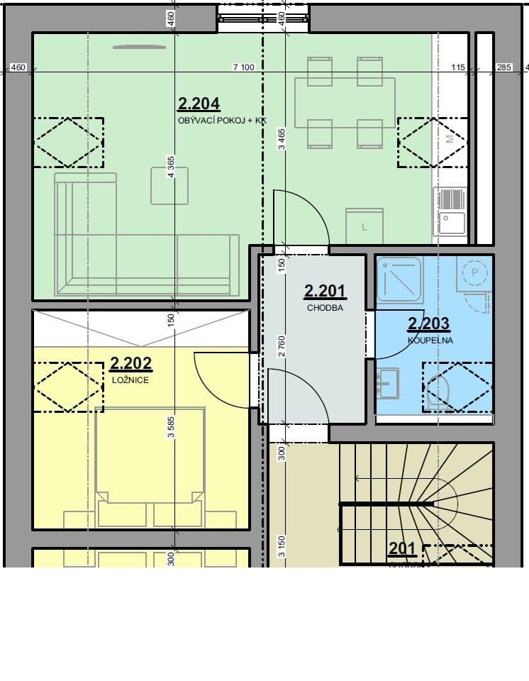 Pronájem bytu 2+kk 50 m², Za Humny, Chyňava, Středočeský kraj Pronájem bytu 2+kk 50 m², Za Humny, Chyňava, Středočeský kraj