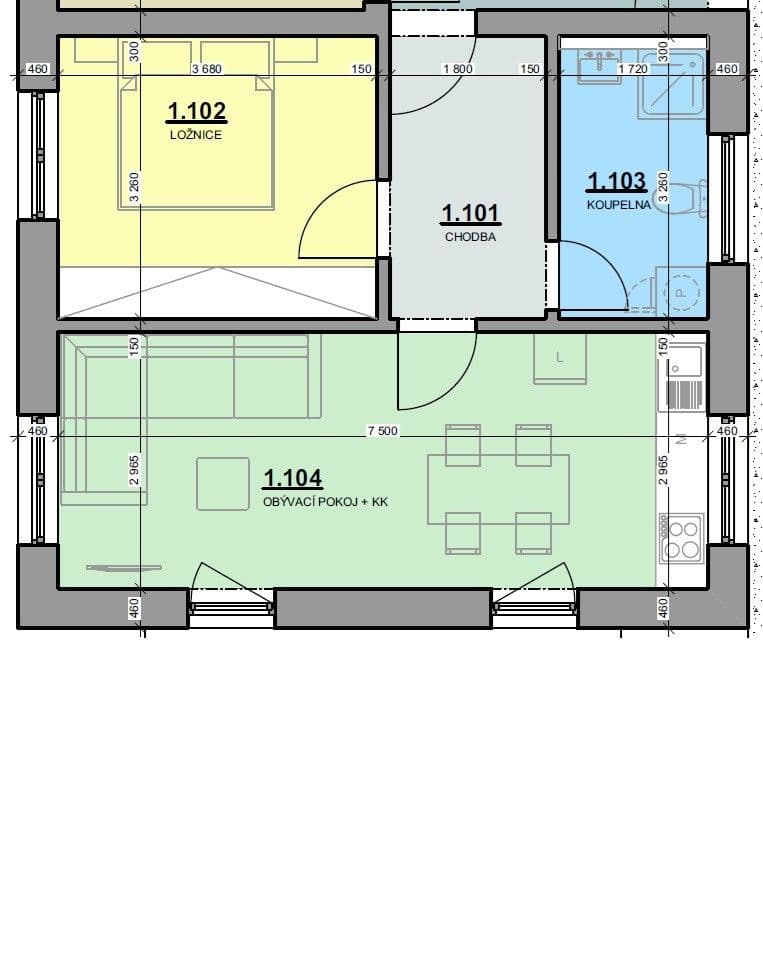Pronájem bytu 2+kk 50 m², Za Humny, Chyňava, Středočeský kraj Pronájem bytu 2+kk 50 m², Za Humny, Chyňava, Středočeský kraj