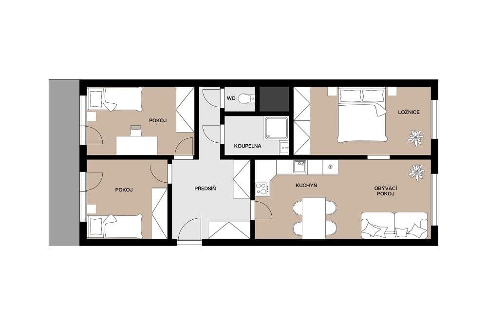 Pronájem bytu 4+kk 82 m², Vysočanská, Praha, Praha Pronájem bytu 4+kk 82 m², Vysočanská, Praha, Praha