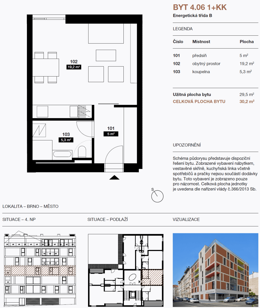 Pronájem bytu 1+kk 30 m², Auerswaldova, Brno, Jihomoravský kraj Pronájem bytu 1+kk 30 m², Auerswaldova, Brno, Jihomoravský kraj