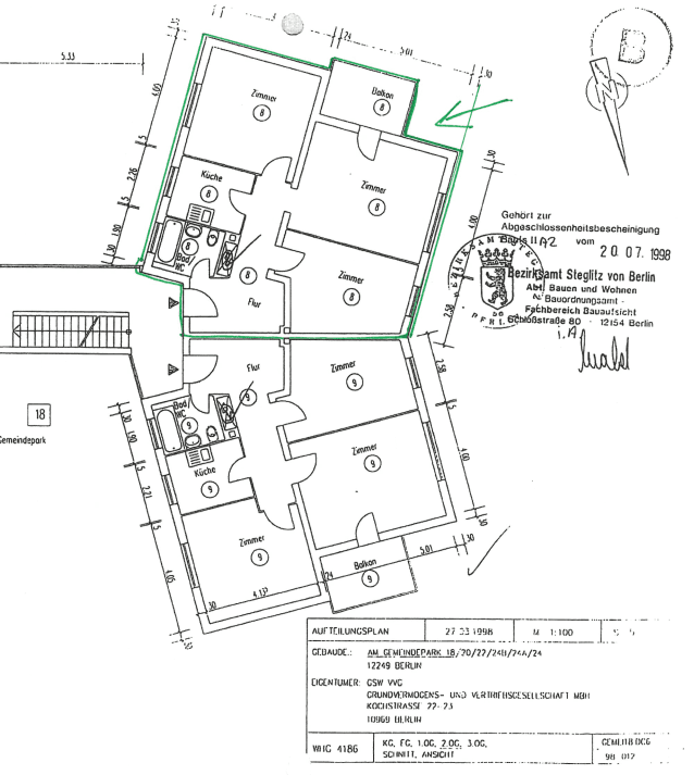 Prodej bytu 3+1 76 m², Am Gemeindepark 18, Berlin, Berlín Prodej bytu 3+1 76 m², Am Gemeindepark 18, Berlin, Berlín