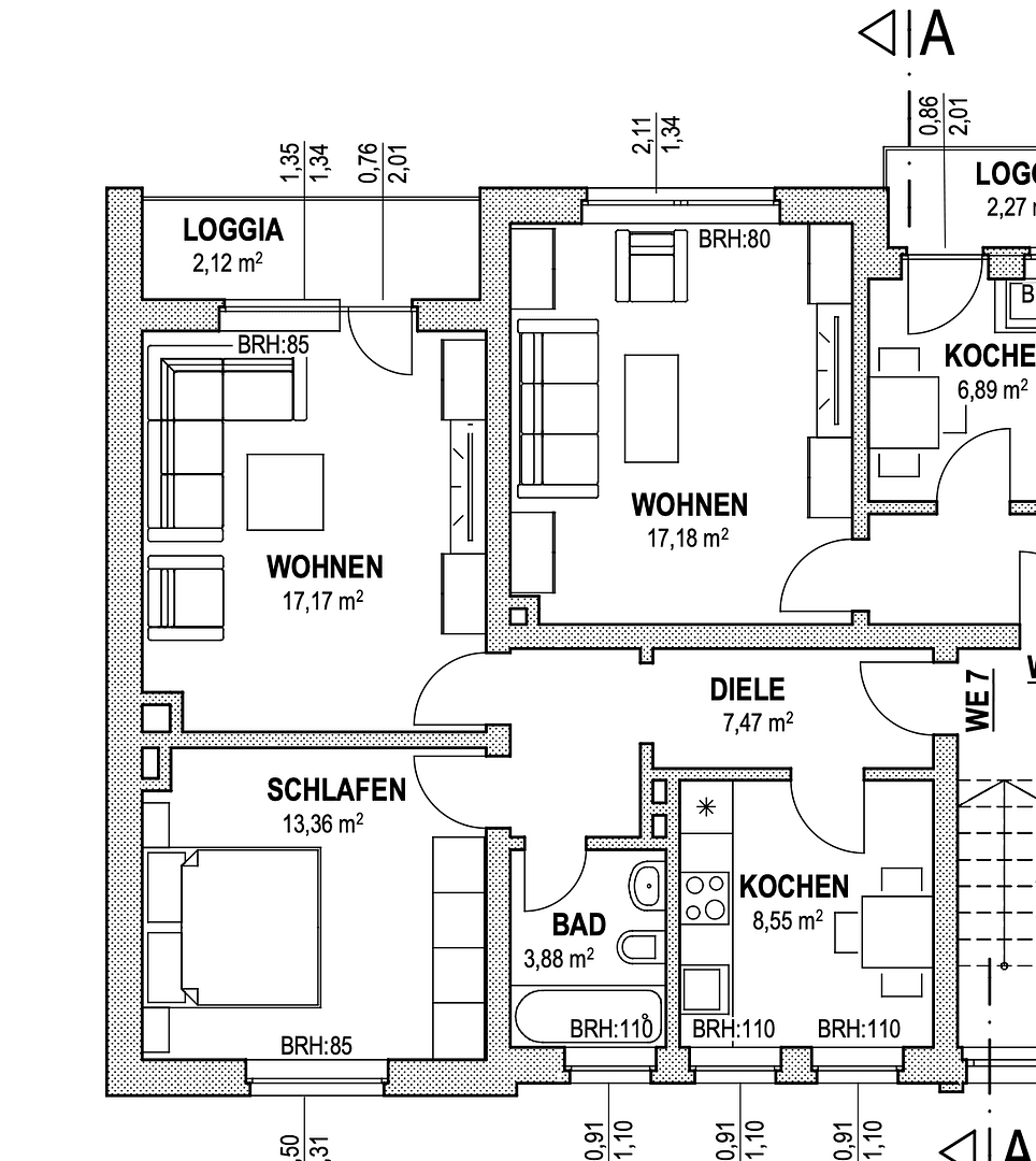 Pronájem bytu 2+1 53 m², Ottostr. 5, Hamm, Severní Porýní-Vestfálsko Pronájem bytu 2+1 53 m², Ottostr. 5, Hamm, Severní Porýní-Vestfálsko