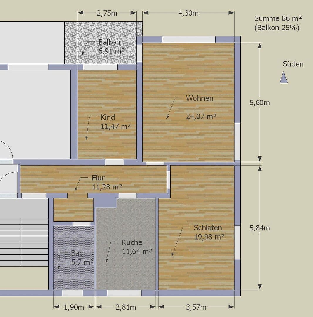 Pronájem bytu 3+1 86 m², Hösbach, Bavorsko Pronájem bytu 3+1 86 m², Hösbach, Bavorsko