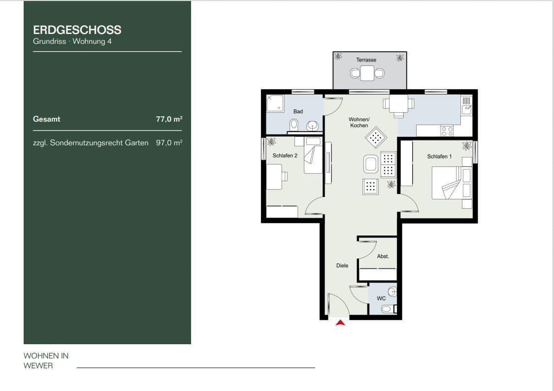 Pronájem bytu 3+1 77 m², Paderborn, Severní Porýní-Vestfálsko Pronájem bytu 3+1 77 m², Paderborn, Severní Porýní-Vestfálsko