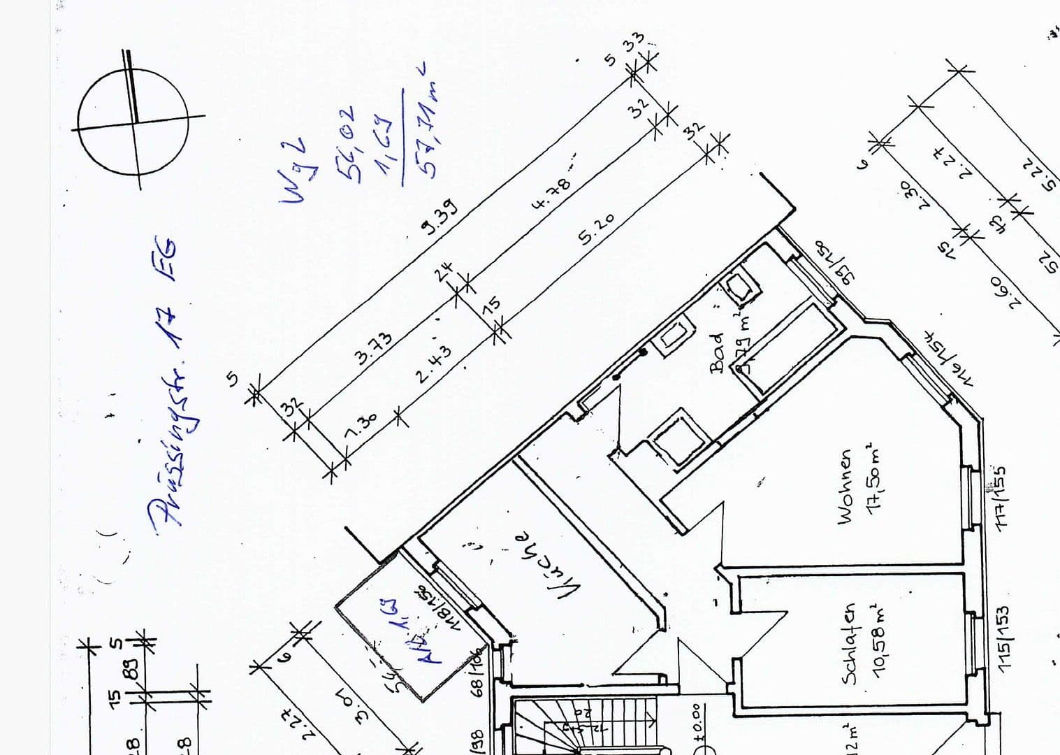 Pronájem bytu 2+kk 58 m², Prüssingstraße 17, Jena, Durynsko Pronájem bytu 2+kk 58 m², Prüssingstraße 17, Jena, Durynsko