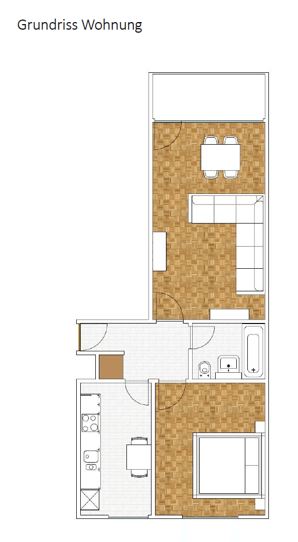 Pronájem bytu 2+1 53 m², Rosenheim, Bavorsko Pronájem bytu 2+1 53 m², Rosenheim, Bavorsko