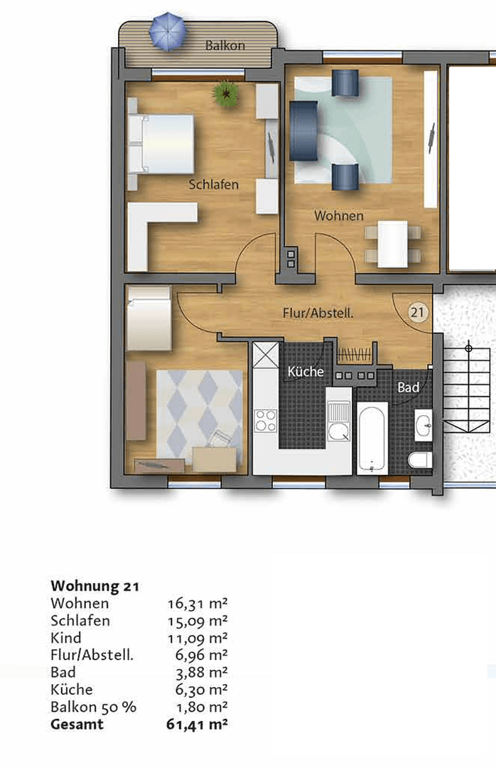 Pronájem bytu 3+1 62 m², Ulmer Landstrasse 281, Stadtbergen, Bavorsko Pronájem bytu 3+1 62 m², Ulmer Landstrasse 281, Stadtbergen, Bavorsko
