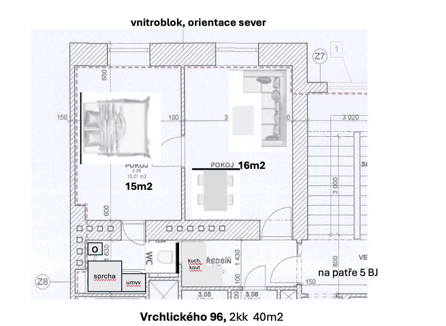 Prodej bytu 2+kk 40 m², Vrchlického, Praha, Praha Prodej bytu 2+kk 40 m², Vrchlického, Praha, Praha