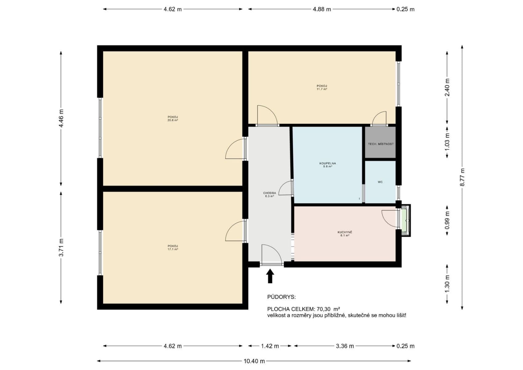 Pronájem bytu 3+1 60 m², Na Libuši, Bechyně, Jihočeský kraj Pronájem bytu 3+1 60 m², Na Libuši, Bechyně, Jihočeský kraj