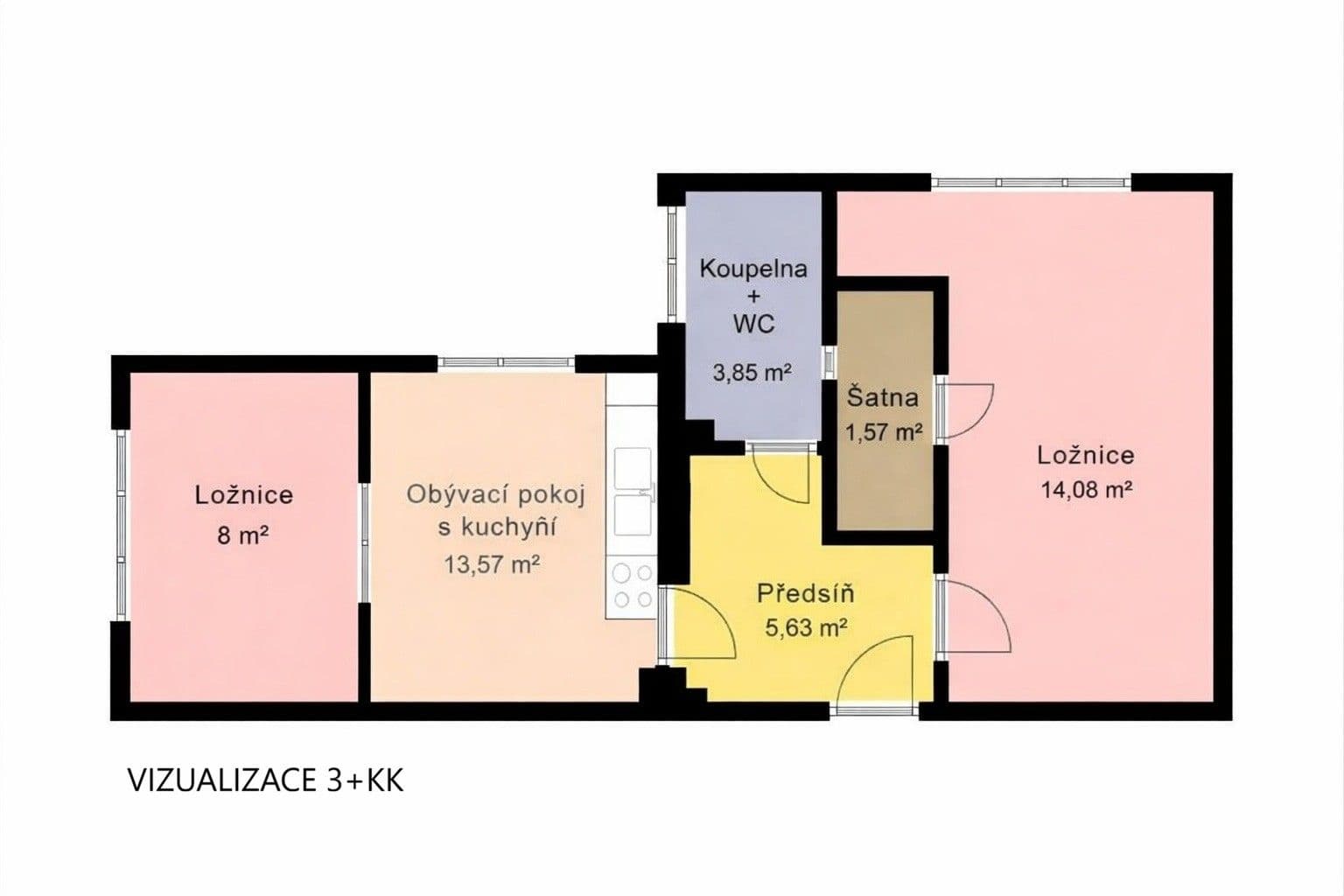 Prodej bytu 2+kk 46 m², Viklefova, Praha, Praha Prodej bytu 2+kk 46 m², Viklefova, Praha, Praha
