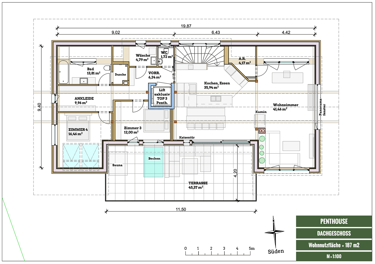 Prodej bytu 5+1 187 m², Draxlerstraße, Hallwang, Esch, Salcbursko Prodej bytu 5+1 187 m², Draxlerstraße, Hallwang, Esch, Salcbursko