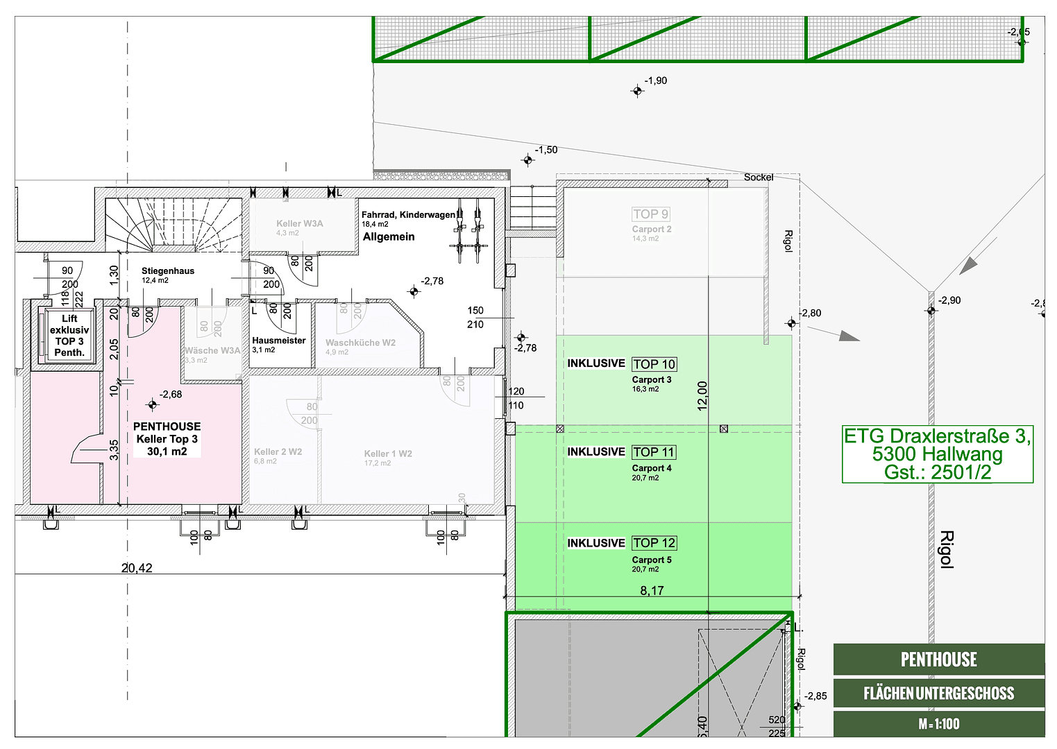 Prodej bytu 5+1 187 m², Draxlerstraße, Hallwang, Esch, Salcbursko Prodej bytu 5+1 187 m², Draxlerstraße, Hallwang, Esch, Salcbursko