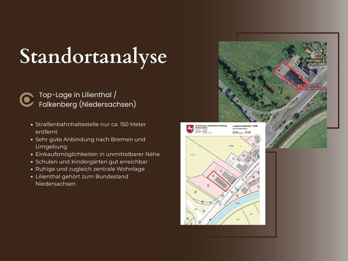 Prodej domu 140 m², pozemek 1.177 m², Falkenberger Landstr. 95 e-j, 28865 Lilienthal, Lilienthal, Dolní Sasko Prodej domu 140 m², pozemek 1.177 m², Falkenberger Landstr. 95 e-j, 28865 Lilienthal, Lilienthal, Dolní Sasko