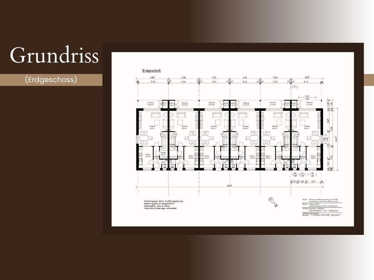 Prodej domu 140 m², pozemek 1.177 m², Falkenberger Landstr. 95 e-j, 28865 Lilienthal, Lilienthal, Dolní Sasko Prodej domu 140 m², pozemek 1.177 m², Falkenberger Landstr. 95 e-j, 28865 Lilienthal, Lilienthal, Dolní Sasko