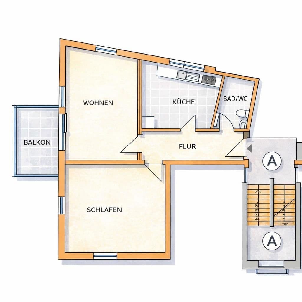 Pronájem bytu 2+1 63 m², Otto-Raggenbass-Straße 1, Konstanz, Bádensko-Württembersko Pronájem bytu 2+1 63 m², Otto-Raggenbass-Straße 1, Konstanz, Bádensko-Württembersko