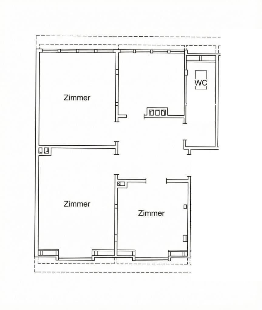 Pronájem bytu 3+1 56 m², Waßmannstraße 9, Hannover, Dolní Sasko Pronájem bytu 3+1 56 m², Waßmannstraße 9, Hannover, Dolní Sasko