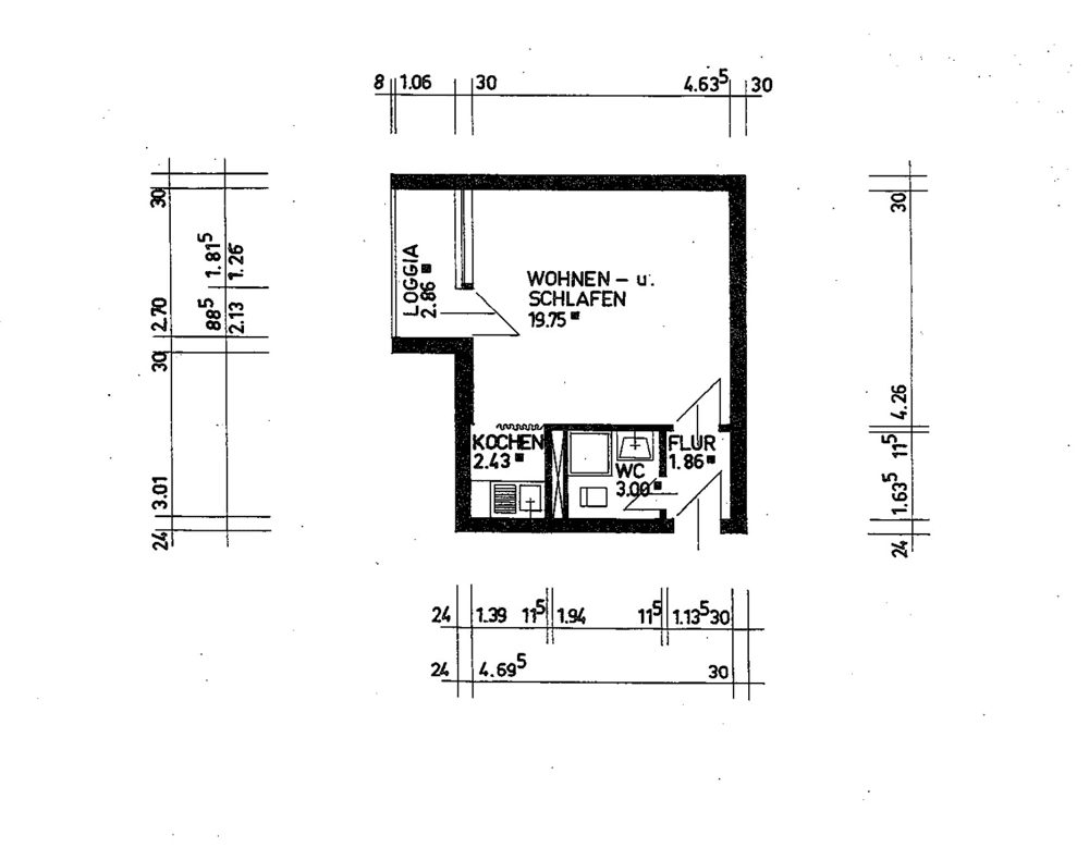 Prodej bytu 1+1 27 m², Feuerbachweg 1, Mörfelden-Walldorf, Hessen Prodej bytu 1+1 27 m², Feuerbachweg 1, Mörfelden-Walldorf, Hessen