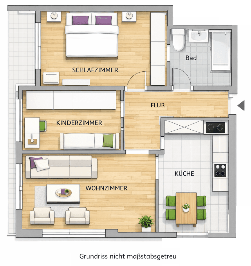 Pronájem bytu 3+1 71 m², Westring 257, Mainz, Porýní-Falc Pronájem bytu 3+1 71 m², Westring 257, Mainz, Porýní-Falc