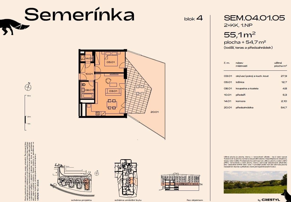Pronájem bytu 2+kk 110 m², U Komína, Praha, Praha Pronájem bytu 2+kk 110 m², U Komína, Praha, Praha