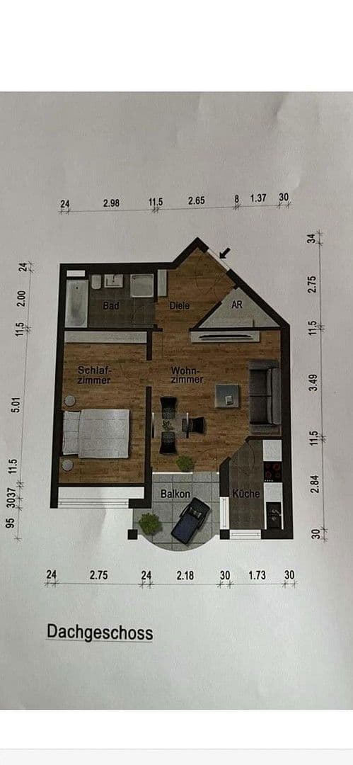 Pronájem bytu 2+1 50 m², Sandhausen, Bádensko-Württembersko Pronájem bytu 2+1 50 m², Sandhausen, Bádensko-Württembersko