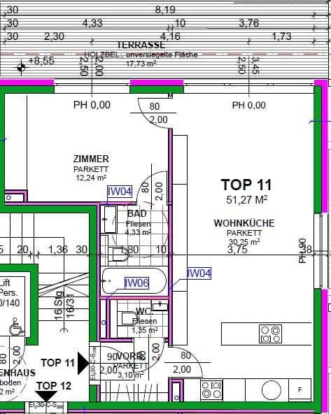 Pronájem bytu 2+1 52 m², Heiligenstädter Straße 395a, Wien, Wien Pronájem bytu 2+1 52 m², Heiligenstädter Straße 395a, Wien, Wien