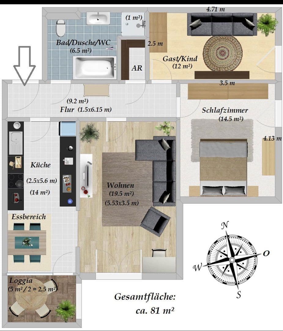 Prodej bytu 3+1 84 m², Nürnberg, Bavorsko Prodej bytu 3+1 84 m², Nürnberg, Bavorsko