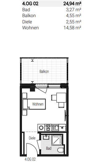 Pronájem bytu 1+1 25 m², Steinbühler Straße 4-6, Nürnberg, Bavorsko Pronájem bytu 1+1 25 m², Steinbühler Straße 4-6, Nürnberg, Bavorsko