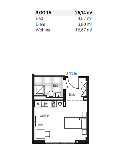 Pronájem bytu 1+1 26 m², Steinbühler Straße 4-6, Nürnberg, Bavorsko Pronájem bytu 1+1 26 m², Steinbühler Straße 4-6, Nürnberg, Bavorsko