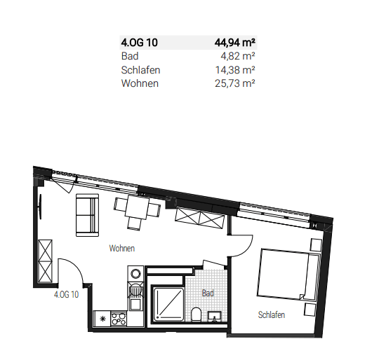 Pronájem bytu 2+1 45 m², Steinbühler Straße 4-6, Nürnberg, Bavorsko Pronájem bytu 2+1 45 m², Steinbühler Straße 4-6, Nürnberg, Bavorsko