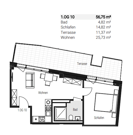 Pronájem bytu 2+1 57 m², Steinbühler Straße 4-6, Nürnberg, Bavorsko Pronájem bytu 2+1 57 m², Steinbühler Straße 4-6, Nürnberg, Bavorsko