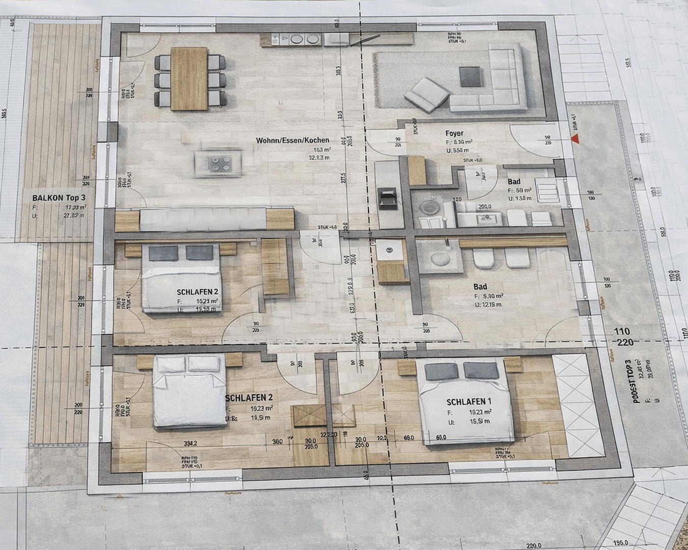 Prodej bytu 4+1 114 m², Bad Häring, Tyrolsko Prodej bytu 4+1 114 m², Bad Häring, Tyrolsko