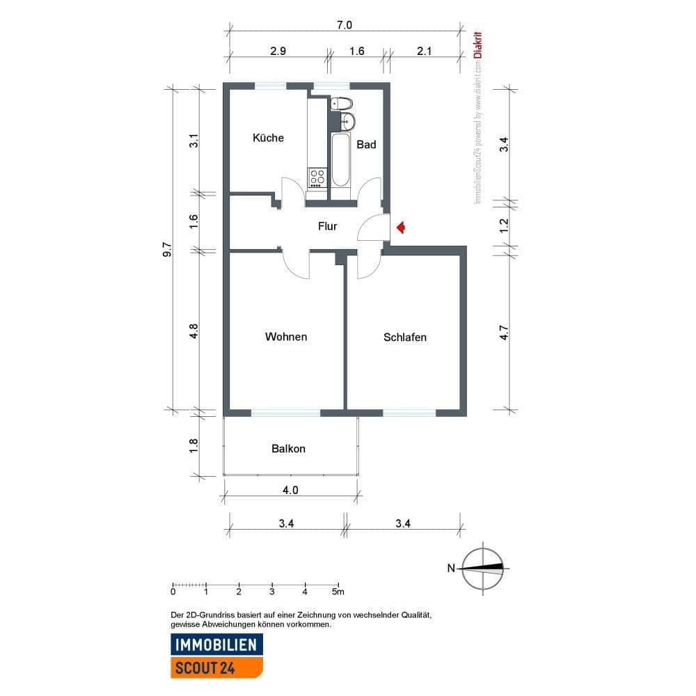 Pronájem bytu 2+1 60 m², Potsdam, Braniborsko Pronájem bytu 2+1 60 m², Potsdam, Braniborsko
