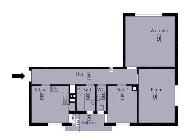Pronájem bytu 3+1 81 m², Ringstraße 11, Walldürn, Bádensko-Württembersko Pronájem bytu 3+1 81 m², Ringstraße 11, Walldürn, Bádensko-Württembersko