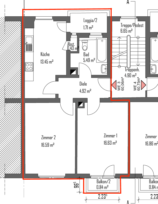 Pronájem bytu 2+1 64 m², Mannheim, Bádensko-Württembersko Pronájem bytu 2+1 64 m², Mannheim, Bádensko-Württembersko