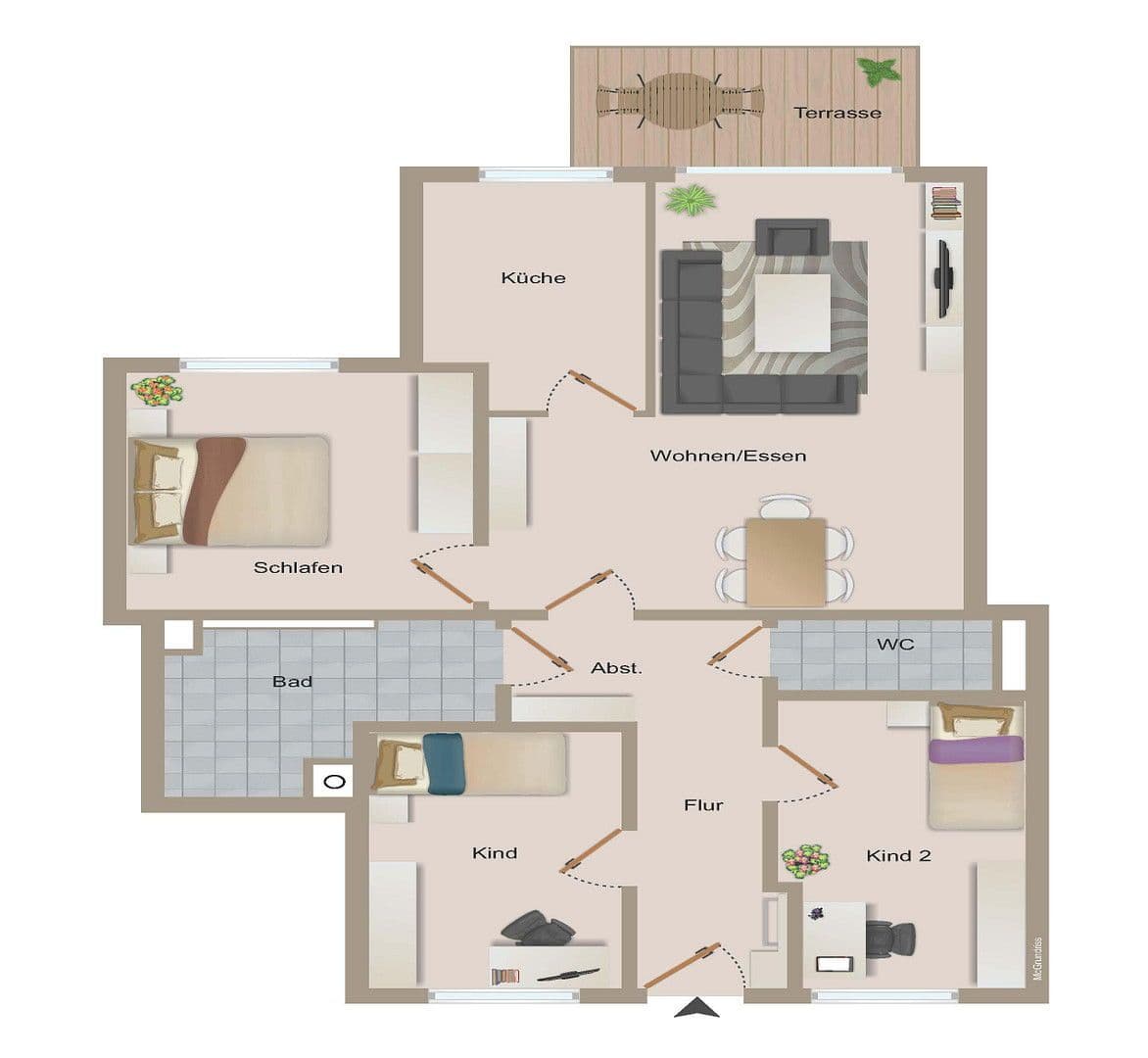 Pronájem bytu 4+1 88 m², an der Landwehr 25, Bielefeld, Severní Porýní-Vestfálsko Pronájem bytu 4+1 88 m², an der Landwehr 25, Bielefeld, Severní Porýní-Vestfálsko