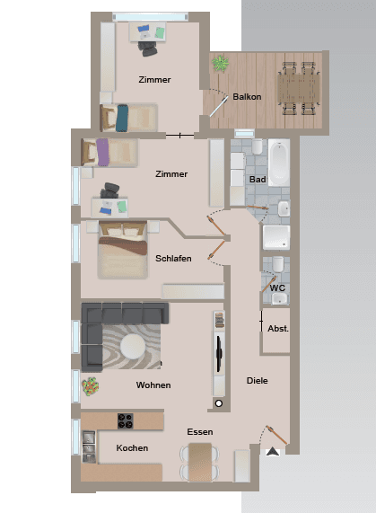 Pronájem bytu 4+kk 118 m², Brunnenstr. 15/1, Krauchenwies, Bádensko-Württembersko Pronájem bytu 4+kk 118 m², Brunnenstr. 15/1, Krauchenwies, Bádensko-Württembersko