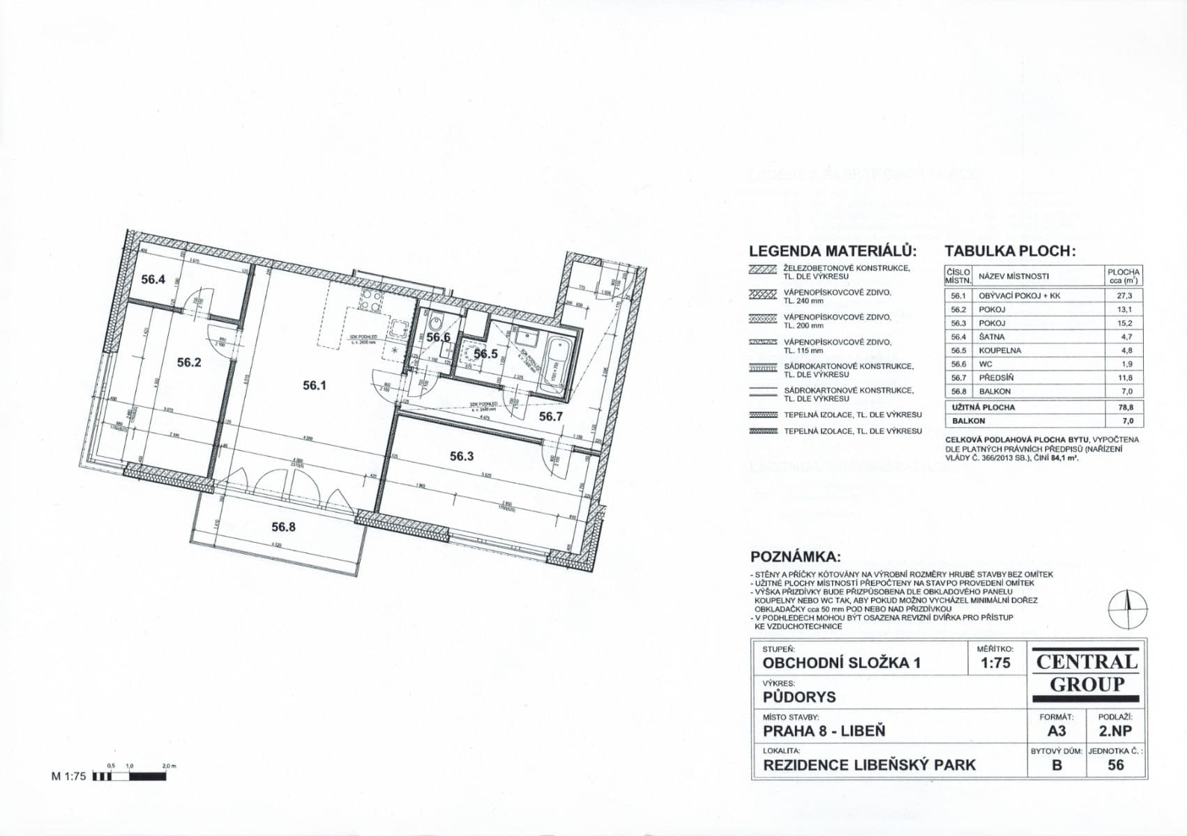 Prodej bytu 3+kk 84 m², Vojenova, Praha, Praha Prodej bytu 3+kk 84 m², Vojenova, Praha, Praha