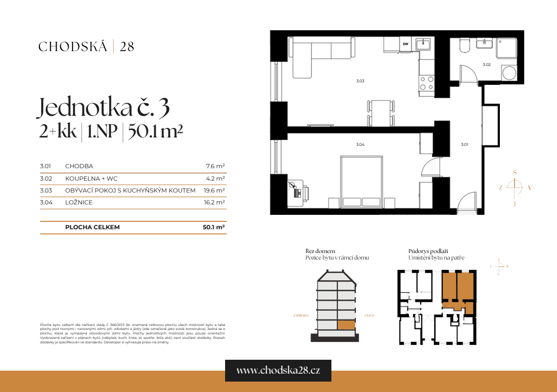 Prodej bytu 2+kk 50 m², Chodská, Praha, Praha Prodej bytu 2+kk 50 m², Chodská, Praha, Praha