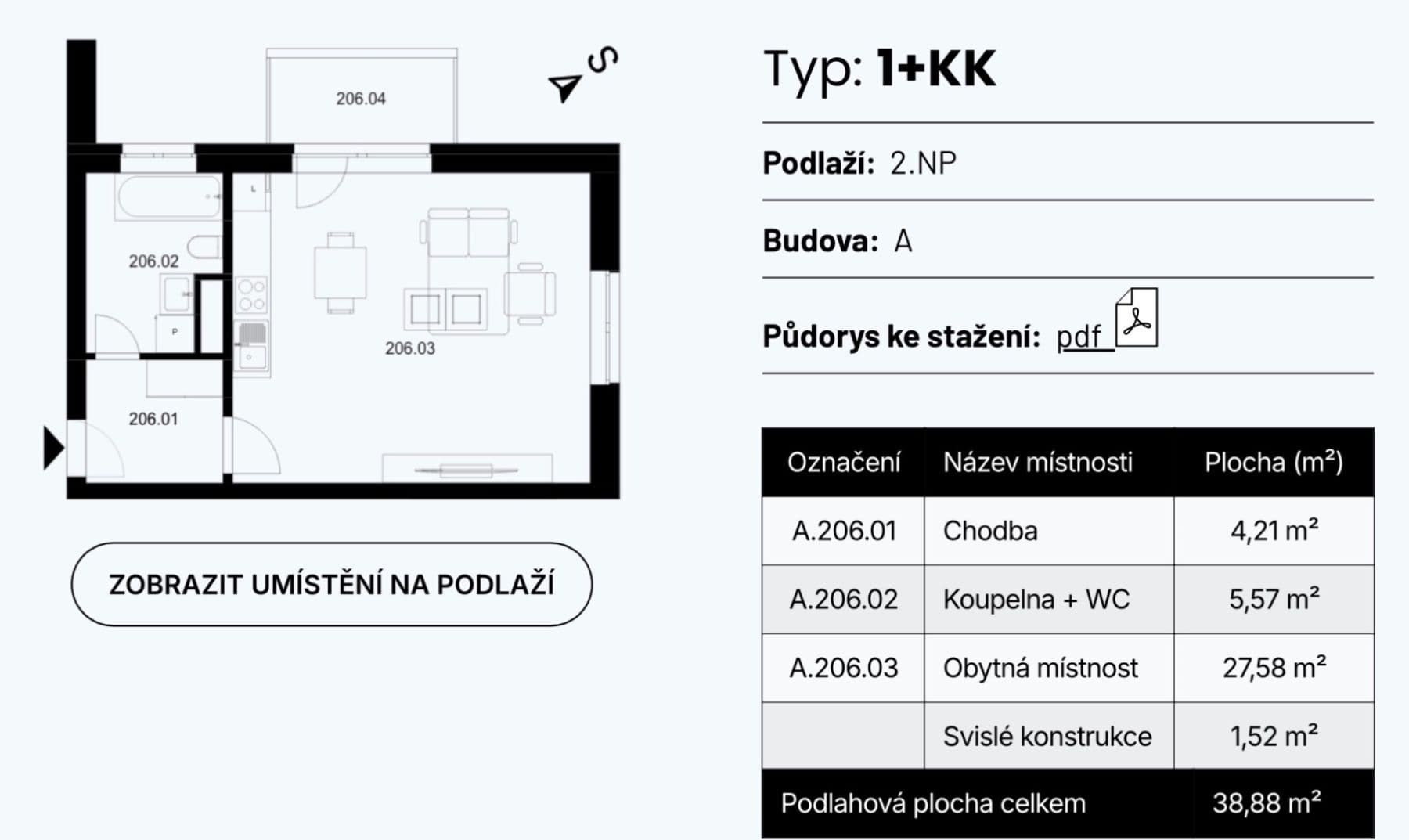 Pronájem bytu 1+kk 39 m², Na Průhonu, Plzeň, Plzeňský kraj Pronájem bytu 1+kk 39 m², Na Průhonu, Plzeň, Plzeňský kraj