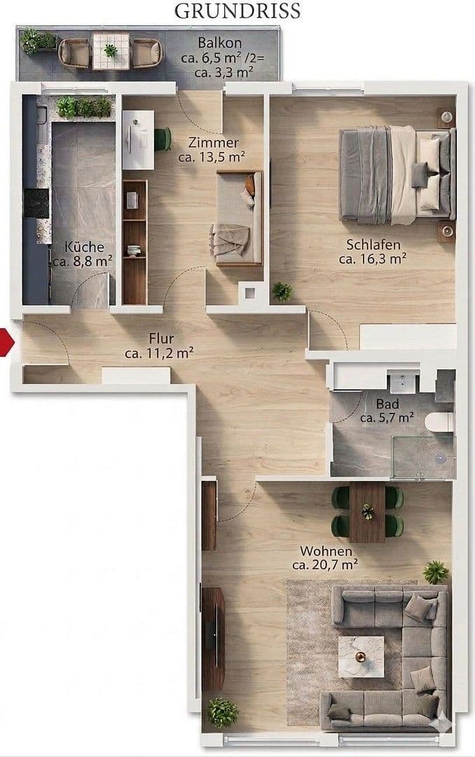 Pronájem bytu 3+1 80 m², Hindenburgstr. 40, Bremen, Bremen Pronájem bytu 3+1 80 m², Hindenburgstr. 40, Bremen, Bremen