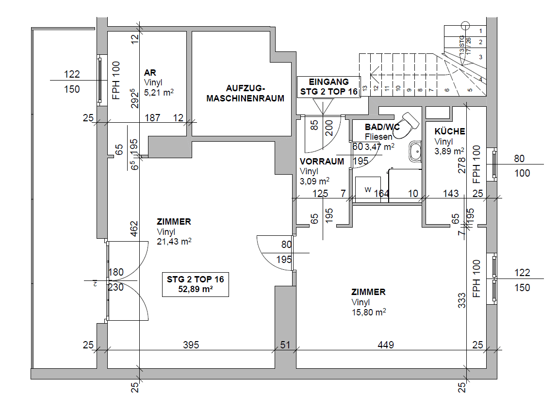 Pronájem bytu 3+1 53 m², Erlachgasse 92/2/16, Wien, Wien Pronájem bytu 3+1 53 m², Erlachgasse 92/2/16, Wien, Wien