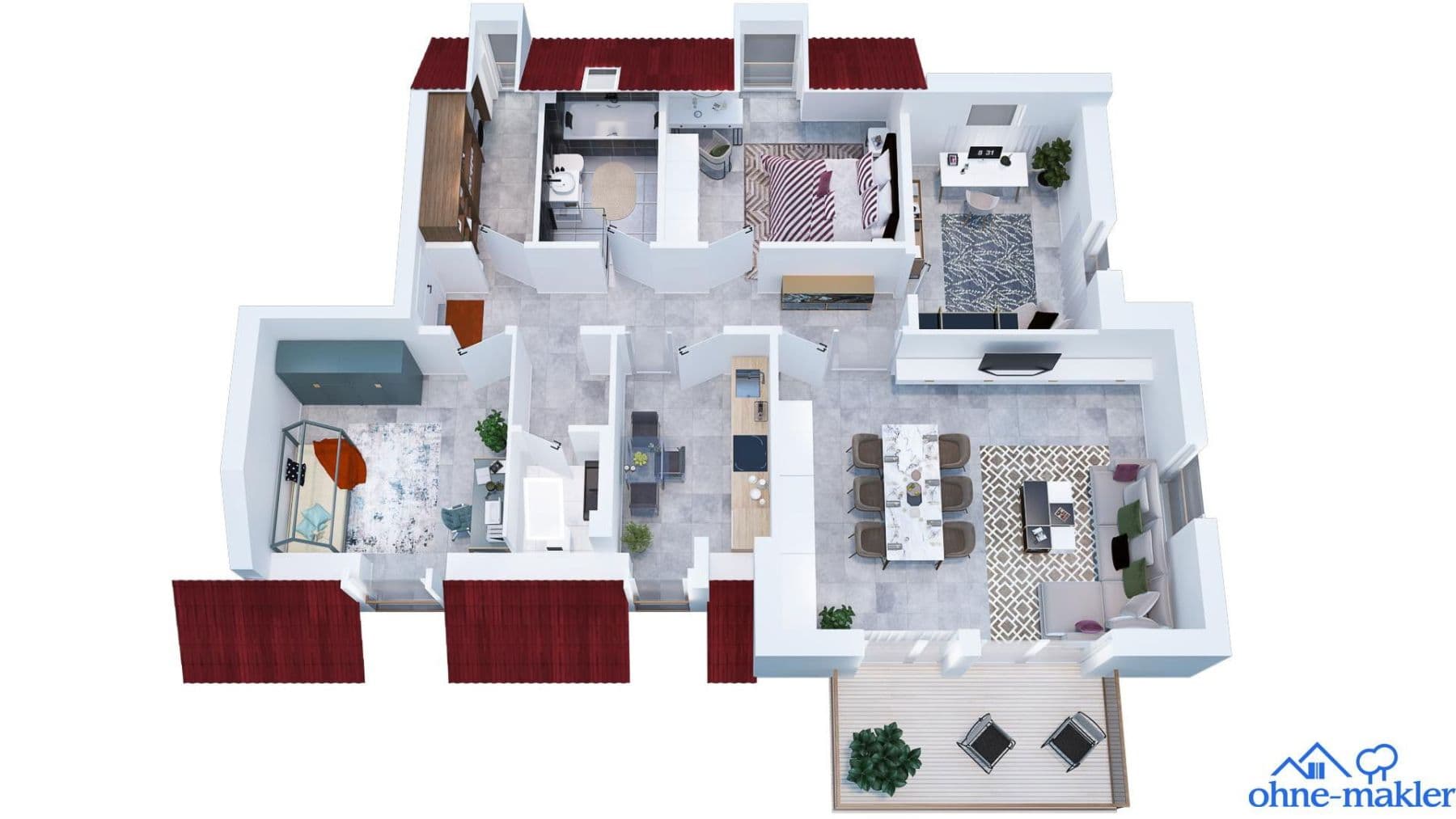 Pronájem bytu 4+1 111 m², Sassenburg, Dolní Sasko Pronájem bytu 4+1 111 m², Sassenburg, Dolní Sasko
