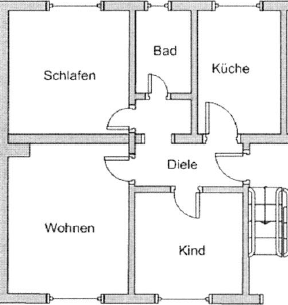 Pronájem bytu 3+1 64 m², Wattenbachstr. 10, Essen, Severní Porýní-Vestfálsko Pronájem bytu 3+1 64 m², Wattenbachstr. 10, Essen, Severní Porýní-Vestfálsko