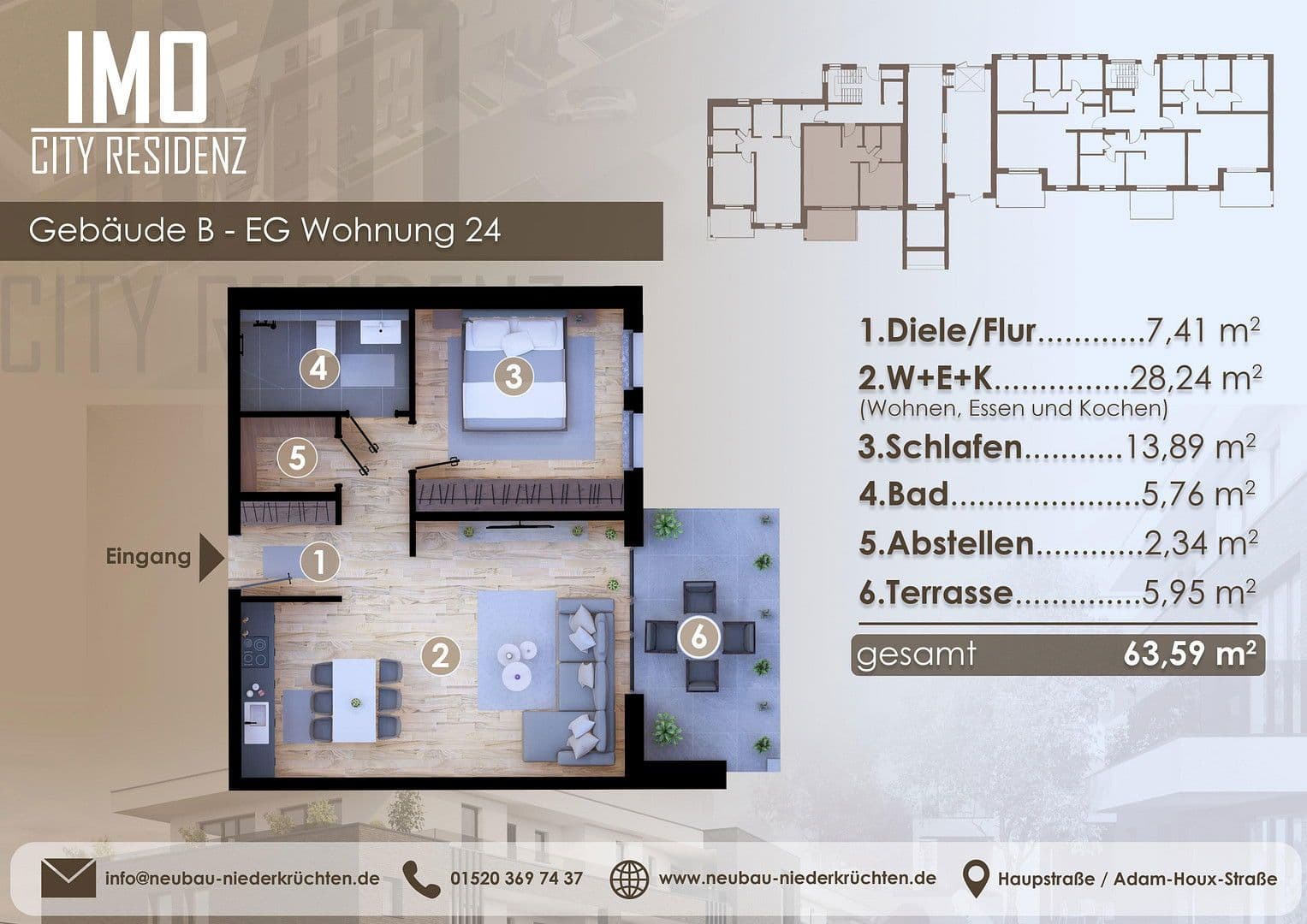 Prodej bytu 2+1 64 m², Niederkrüchten, Severní Porýní-Vestfálsko Prodej bytu 2+1 64 m², Niederkrüchten, Severní Porýní-Vestfálsko