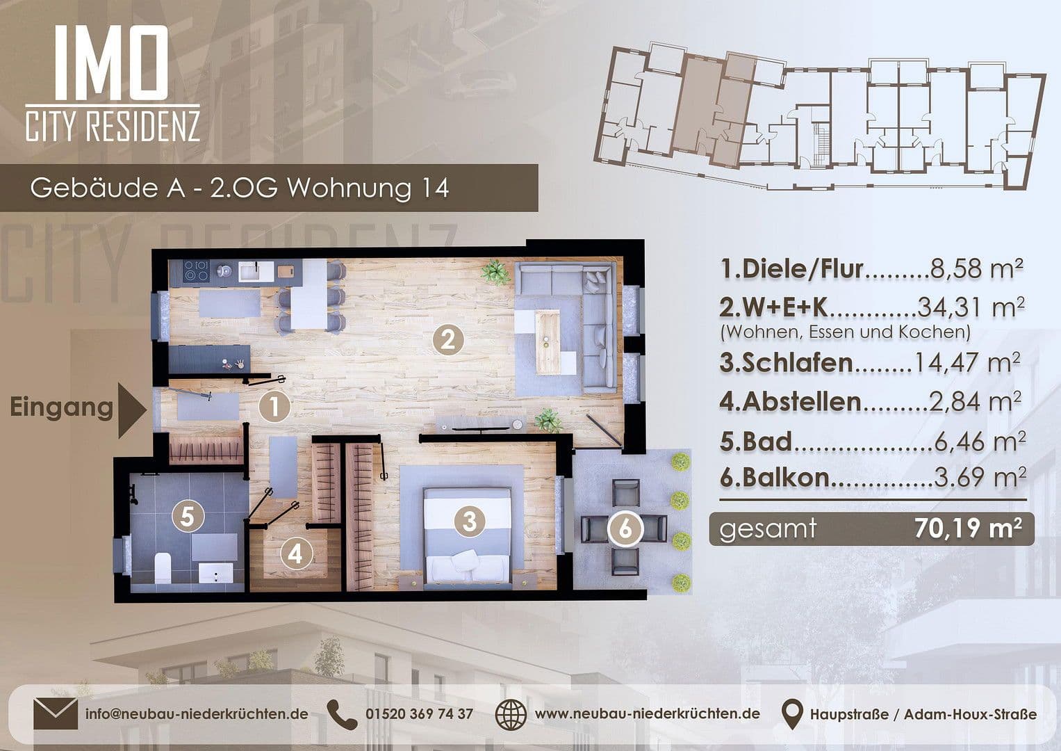 Prodej bytu 2+1 71 m², Hauptstraße 10, Niederkrüchten, Severní Porýní-Vestfálsko Prodej bytu 2+1 71 m², Hauptstraße 10, Niederkrüchten, Severní Porýní-Vestfálsko