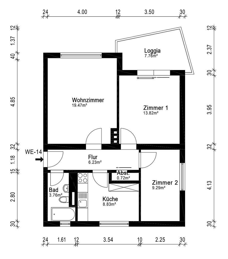 Pronájem bytu 3+1 66 m², Bremen, Bremen Pronájem bytu 3+1 66 m², Bremen, Bremen